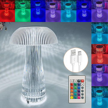 Factory Direct Luxury Acrylic Crystal Mushroom Lamp for Home Decor