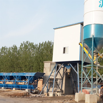 HZS35 mini mix hopper type concrete batching plant