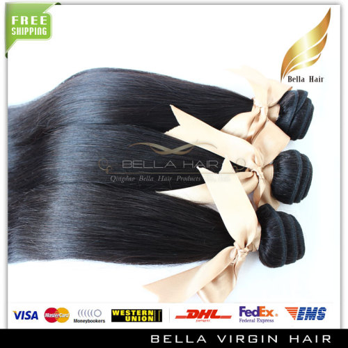 4a virgin brazilian silky straight hair weft tangle free hair weaves extensions