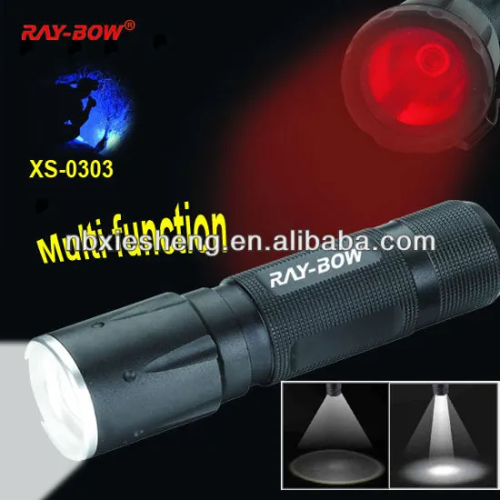 Cree super bright flashlight zooming multi function