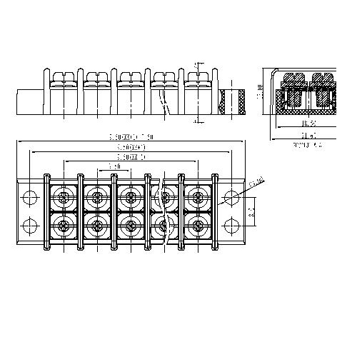 AT848-9.5XXX-M Barrier Terminal Block Pitch9.5mm 