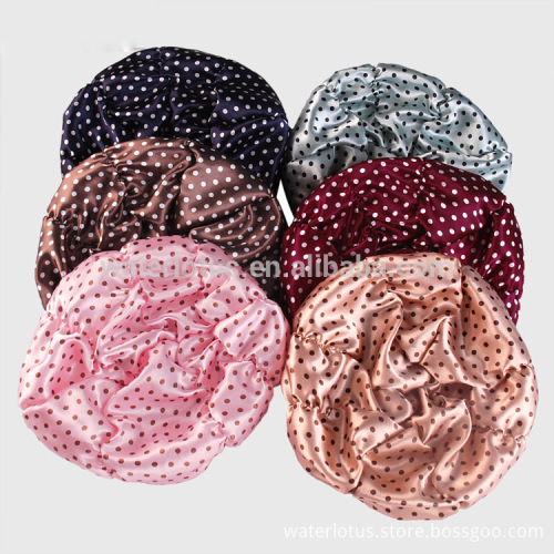 Yiwu Customized design home shower bathing cap with double layers