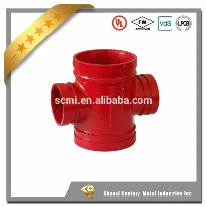 Hot sale high quality ductile iron paint or galvanized mech grooved fittings