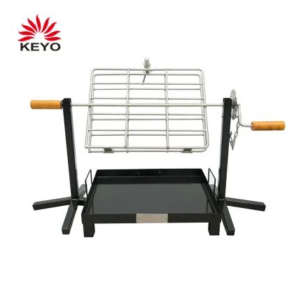 mini asador de cerdos a la parrilla de carbon 40cm