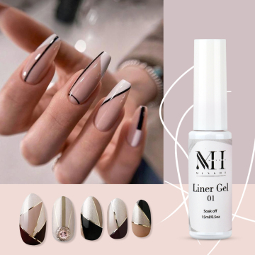 MH Guangzhou Cosmetics Factory OEM ODM 26 Colors LED UV Gel Polish Liner Nail Art Set