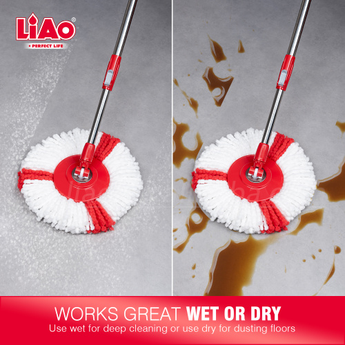 LiAo Spin Mop עם פיית ניקוז