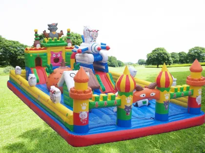 mushroom inflatable castle new desig outdoor commercial jumping inflatable castle with slide