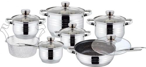 13pcs cookware set with marble coating