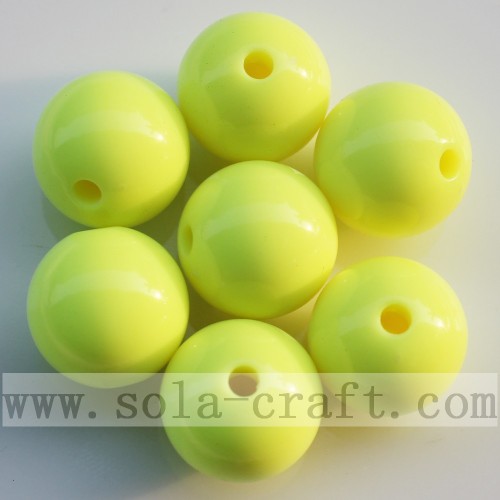 Multi Fluorescent Solid Opaque Jewelry Acrylic Bead