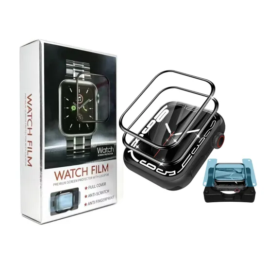 3D Curved Edge Anti-scratch Bubble-Free HD Flexible Screen Protector for Apple Watch 7/8/45/41mm (PMMA)