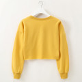 Women's Crewneck Long Sleeve Crop Tops