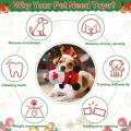 Brinquedos de Natal para cães com squeaker, 2 brinquedos para cães com papel de bicha, brinquedos de mastigação de cachorro de pelúcia para cães pequenos e médios.