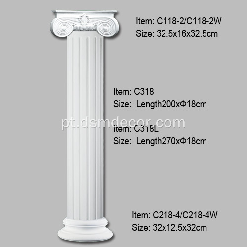 Colunas de pedido clássico de poliuretano
