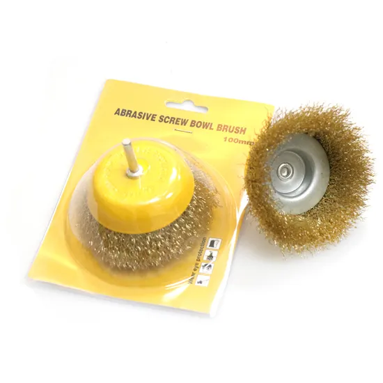 Crimped Shaft Brass-Coated Steel Wire Cup Brush: Ideal Tool for Polishing and Rust Removal