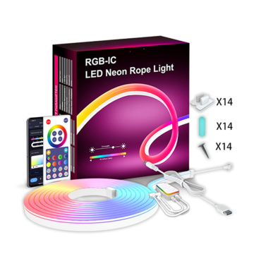 Custom Waterproof RGB/RGBW 5050 5V Silicone Flex LED Neon Strip Lights