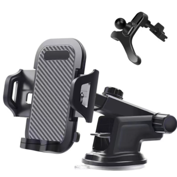 360-degree Adjustable Car Phone Holder: Long Arm Suction Cup Dashboard Windshield Mount