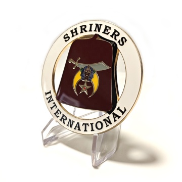 Golon Masonic Shriner Car Emblem Metal Craft Insignia de 3 pulgadas