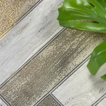 Golden Design Polished Glazed 600x600mm Porcelain Tiles with Golden Lines - Golden Sands