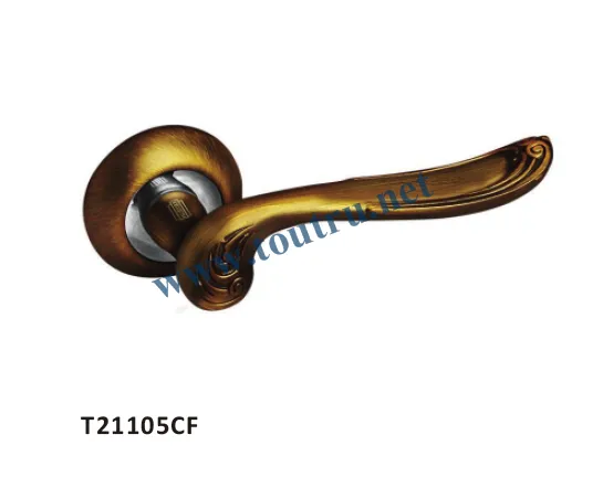 Hot sale zinc Rosette Door Handle COFFEE COLOR