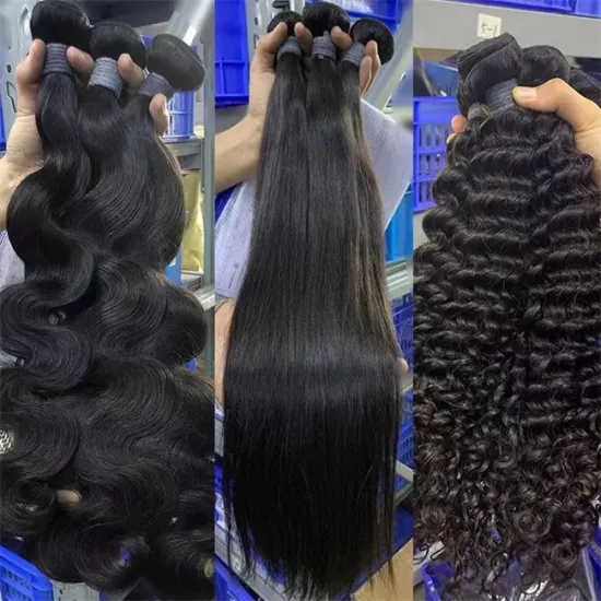 LSY Wholesale Price Virgin Indian Deep Wave Hair,Real Human Hair 100% Remy Indian Virgin Cuticle Aligned Human Hair Extension