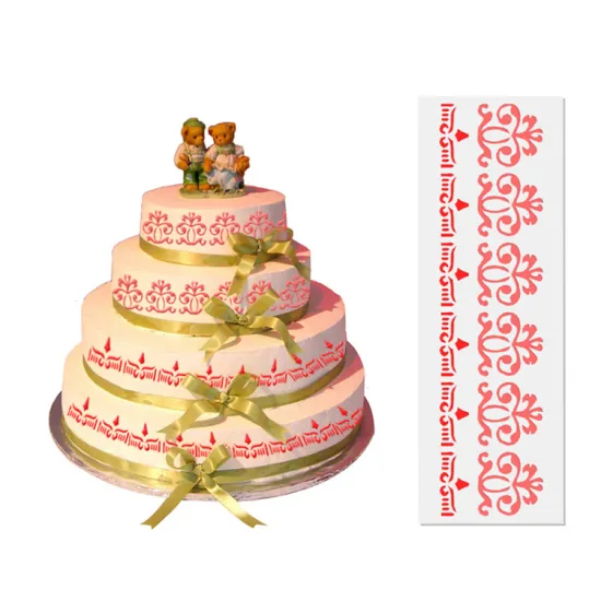 Wholesale OEM Customized Wedding Cake Stencil Templates for Lace Mesh Decoration