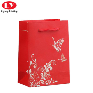 Sac en papier cadeau de porte de mariage personnalisé rouge