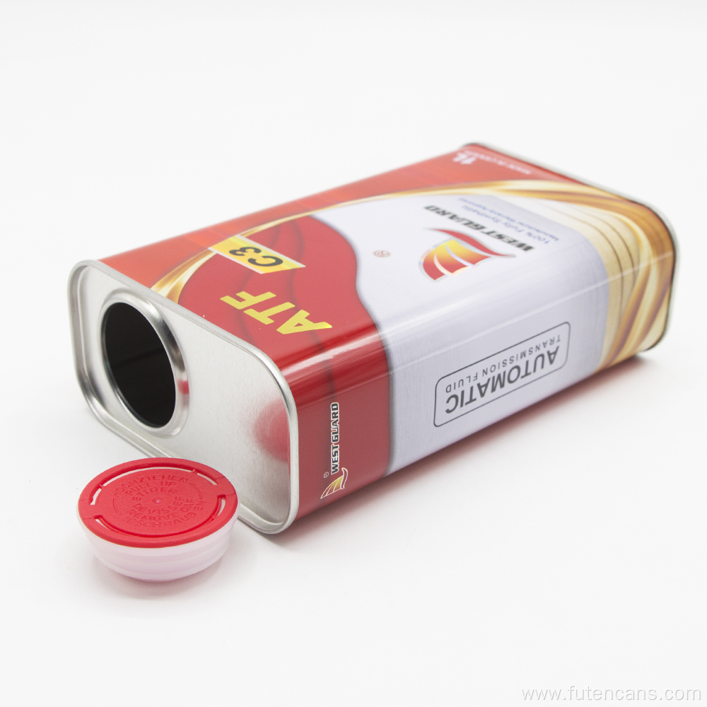 Rectangular Tinplate Can with Plastic Cap
