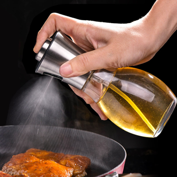 Portable Stainless Steel Oil Bottle for BBQ - Transparent Barbecue Oil Dispenser