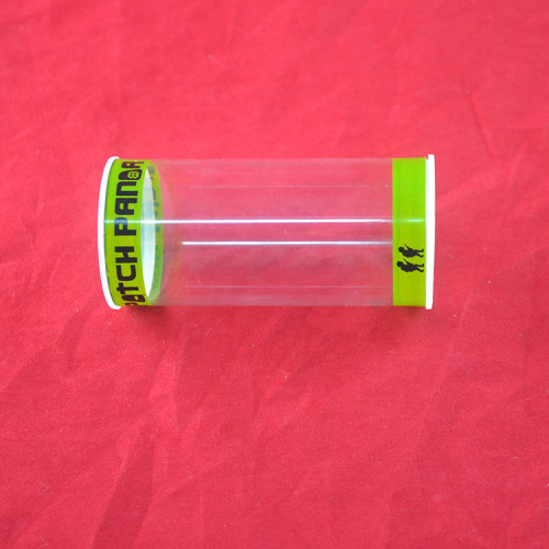 small plastic clear cylinders packed for headset