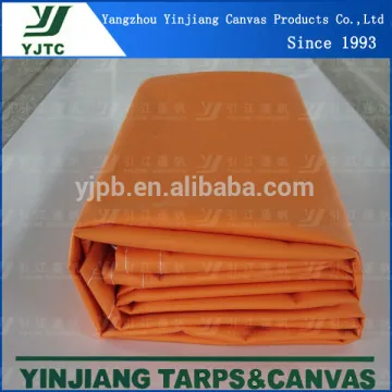 Tear-Resistant 18oz Orange Laminated PVC tarpaulin