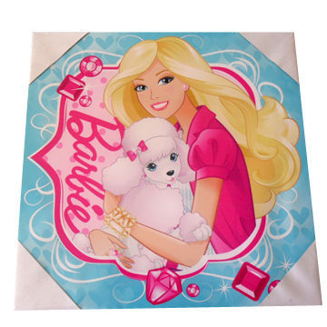 Painting, Stretched Canvas, Princess with Her Pet, Customized Designs are Welcome
