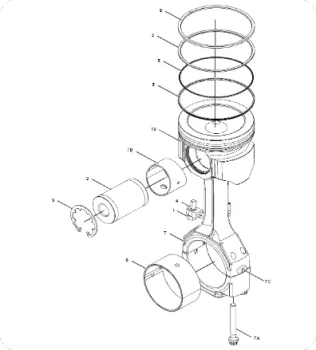 Generator set C18 piston assembly 3196715/319-6715