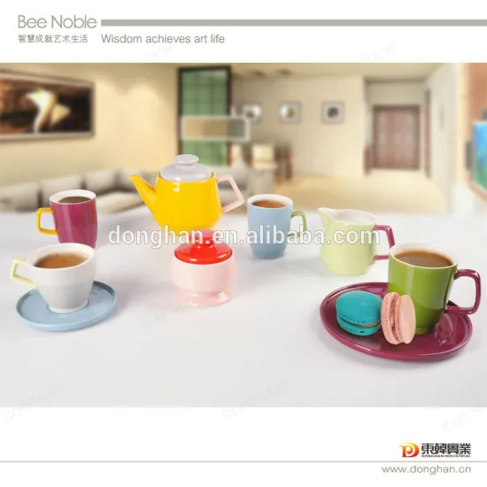 hot selling colored glaze porcelain ceramic coffee cups for breakfast