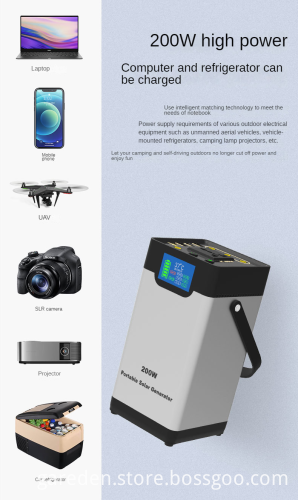 Portable Power Station with Lithium Battery: 200W Fast Charging for Outdoor and Home Use