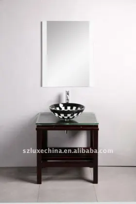 Simple New floor standing wood bathroom cabinet