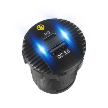Hotsales 12V 24V DC Type C PD port Bus 2 USB QC 3.0 USB Car Charger