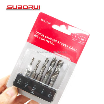 SUBORUI DIN3126 HSS M2 Fully Ground 1/4 Hex Shank Stubby Spiral Cobalt Twist Drill Bit Set for Stainless Steel" 

However, for a more SEO-friendly and concise title, you might consider:

"SUBORUI M2 HSS Cobalt Drill Bit Set for Stainless Steel - 1/4 Hex S