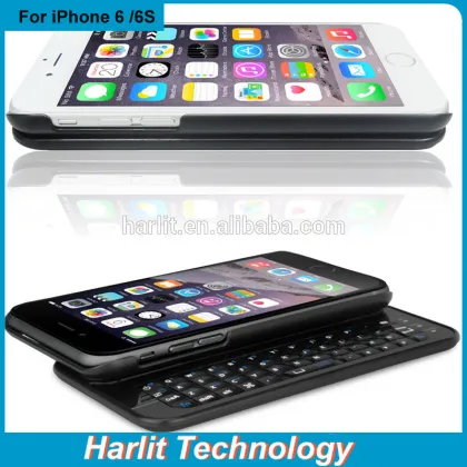 Mini Keyboard For Apple 6S with Slide Out Portective Case LED Back lIght Wireless Bluetooth Keyboard For Apple iPhone 6 6S
