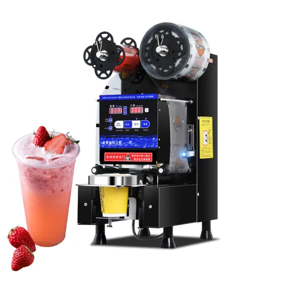 High-Speed Automatic Plastic Cup Sealing Machine for Milk Bubble Tea and Cold/Hot Drinks