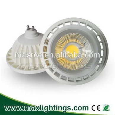 12V 185-265V aluminium plastic GU10 G53 base 15W COB AR111 led spotlights