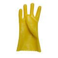 Żółte rękawiczki zanurzone w gumowej flaneli 27 cm