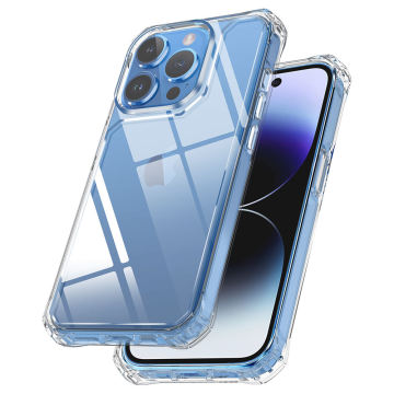 Thickened Transparent Anti-drop Phone Case for iPhone 15 Pro with Four Corner Airbag TPU Shell
