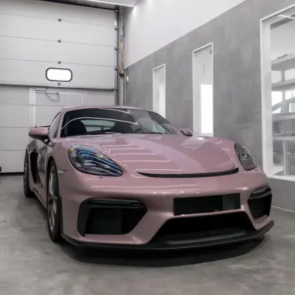Porsche Berry paint Car Wrap