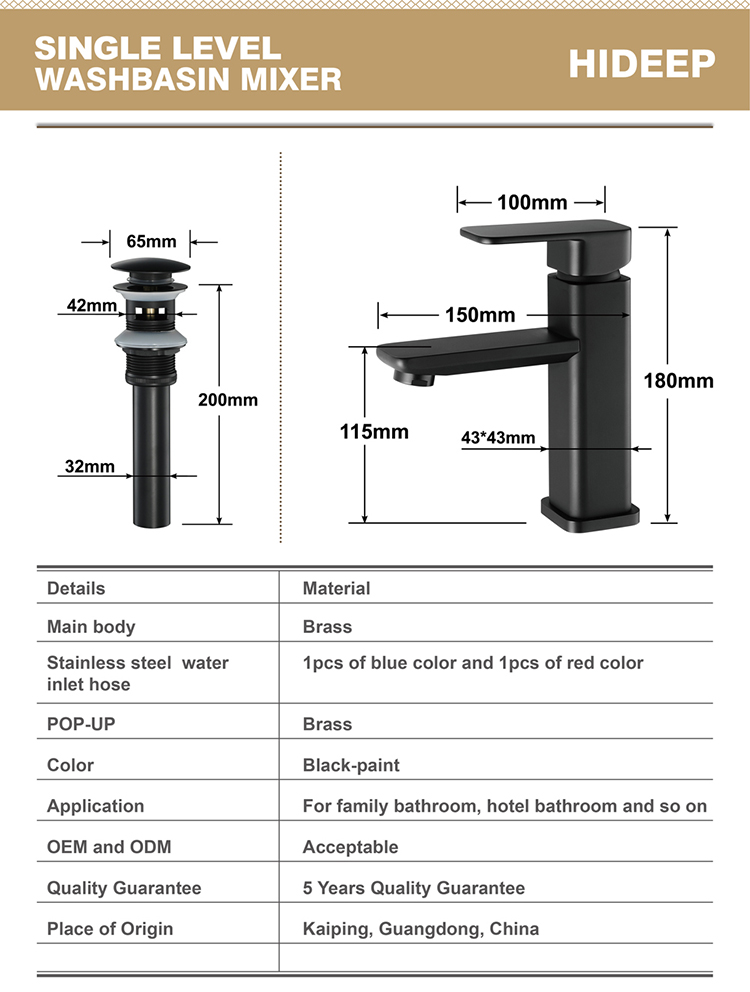 Black Basin Faucet