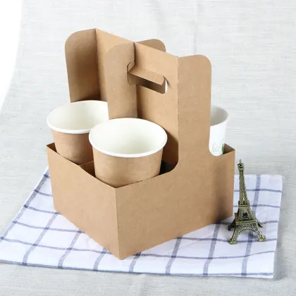 Kraft Paper Coffee Cup Stand Easy to Assemble