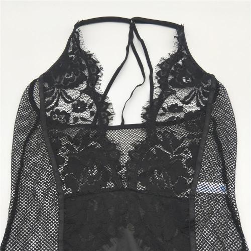 donne sexy moda ciglia pizzo e body a rete