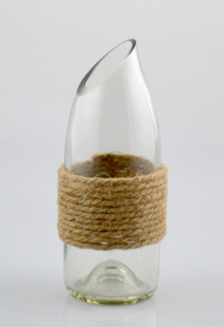 Glass Vase with Jute Rope