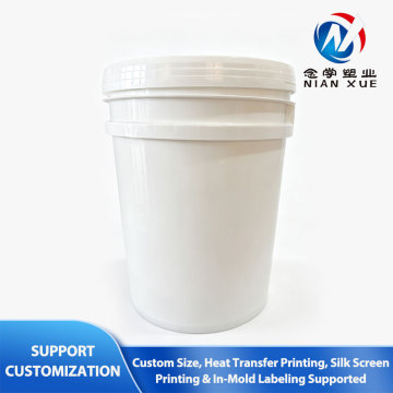 Cubo de plástico blanco estilo americano de 20 litros