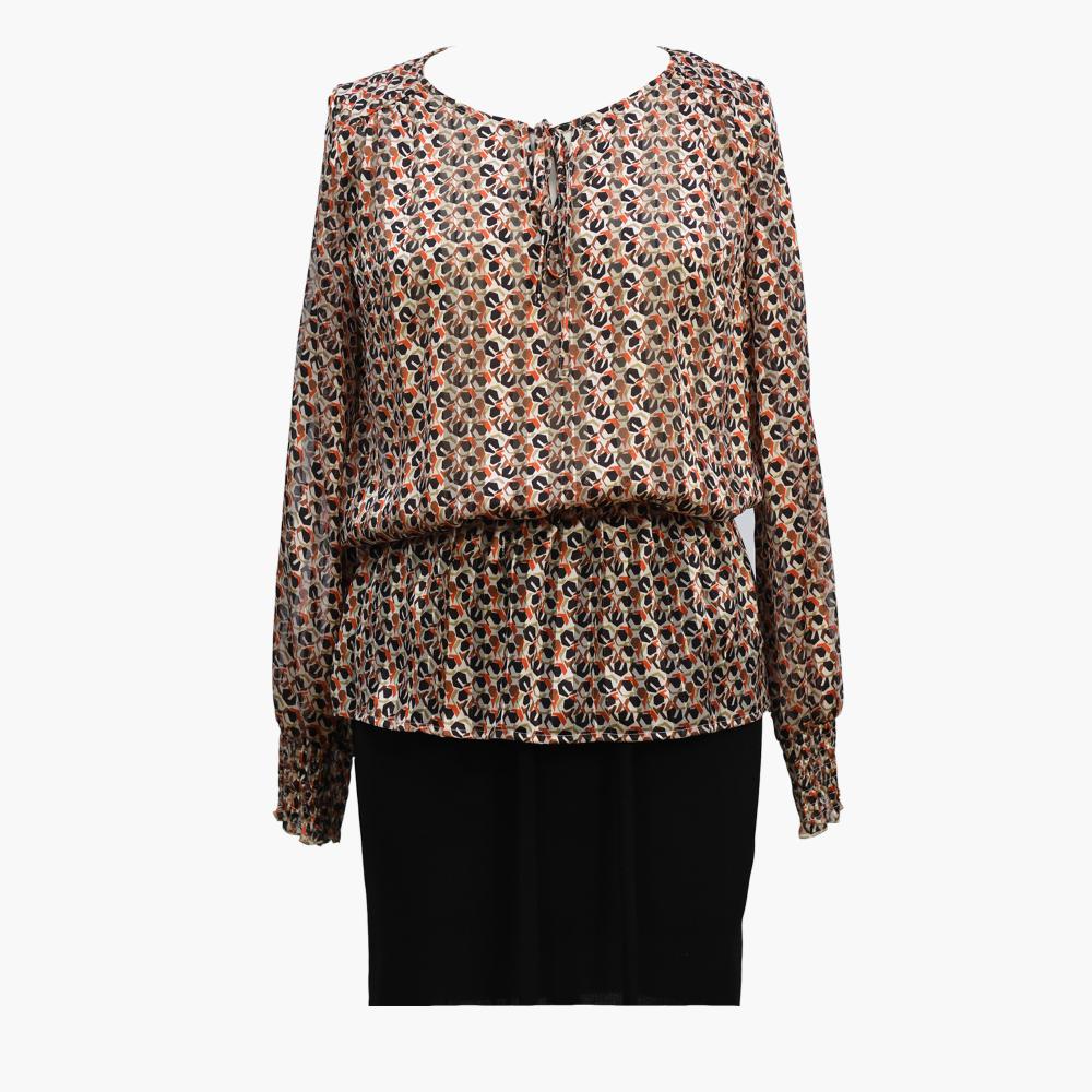 Women Flared Ruffle Hem Blouse