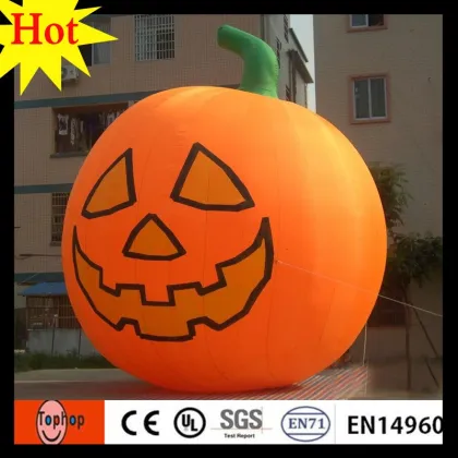 outdoor decorating large foam design lighted halloween pumpkins wear black hat